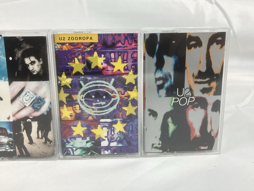 U2 Cassette Tape Lot x6 Unforgettable Fire Joshua Achtung Rattle Zooropa Pop - Imagen 5 de 17