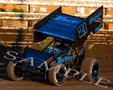 COLE MACEDO #21 TARLTON SPRINT CAR RACING ON TRACK 8X10 GLOSSY PHOTO #14T