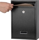 KYODOLED Key Lock MailBoxes for Outside, 8.54‘’*3.35‘’*12.4‘’, Key-lock-black 