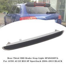 Rear Third 3RD Brake Stop Light For AUDI A3 S3 RS3 8P Sportback 2004-2013 BLK