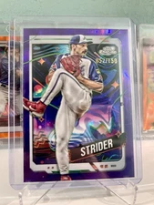 2024 Topps Cosmic Chrome - Spencer Strider #51 Purple Nebula Refractor /150