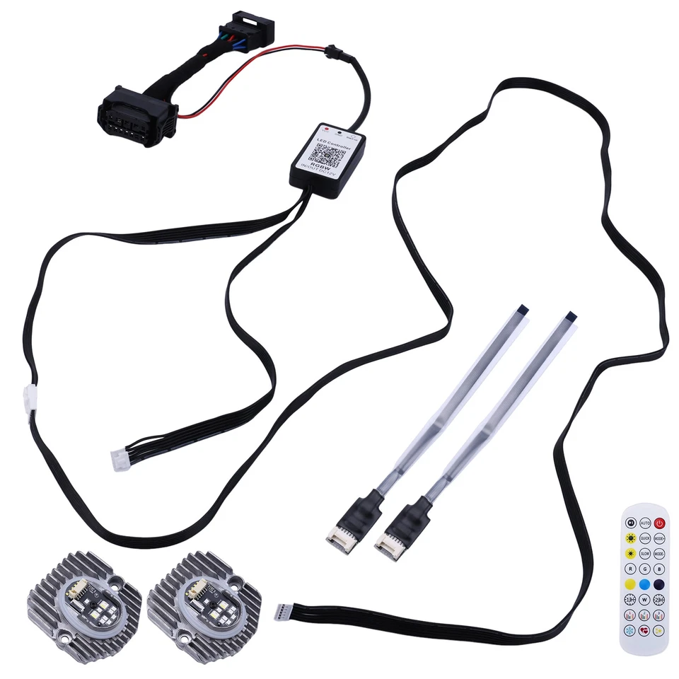 LED RGBW Angel eyes DRL Modules For BMW F90 M5 G30 530i 540i Adaptive Headlight - Image 4 of 4