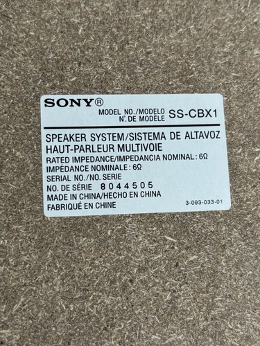 Sony HCD-CBX1 Hi Fi Micro Stereo System Radio W/ 2 Sony SS-CBX1 Speakers TESTED - Picture 7 of 10