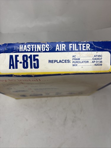 Hastings AF815, AF-815 Air Filter NOS Box Stained 12”x12”x3” - Picture 5 of 7