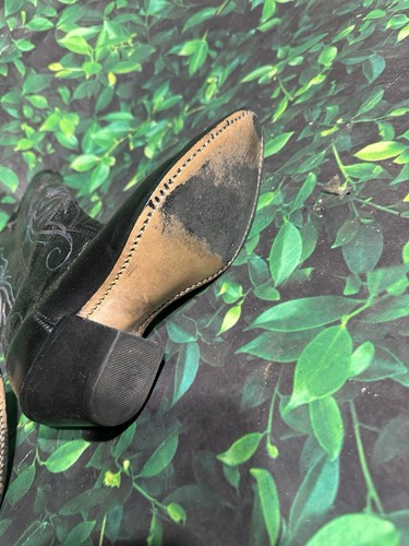 Vintage Sheplers Stiefel Damen D schwarz Western geprägtes Leder Größe 6 hergestellt in den USA - Bild 11 von 14