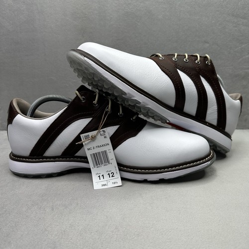 adidas MC-Z Traxion Mens Size 13 Golf Shoes White Leather Spikeless Lace-Up NEW - 第 5/10 張圖片