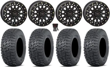 System 3 SB-6 15" Wheels Black (4+3) 32" Terra Hook Tires RZR Turbo S / RS1