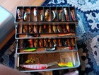 New ListingVintage Fishing Lures Lot With Aluminum Tackle Box