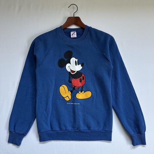 Vintage Disney Mickey Mouse Blue Crewneck Sweatshirt Junior Size Small - Picture 11 of 18