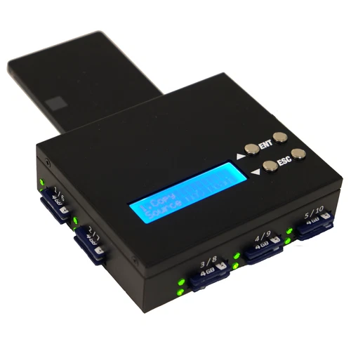 EZ Dupe 1 to 9 SD Duplicator / SSD & 2.5" HDD Disk Image to Secure Digital card