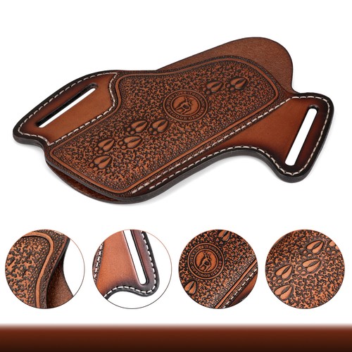 TOURBON Leather Handgun Holster Glock Ruger Tactical OWB Belt Pouch Hunting Gift - Picture 9 of 24