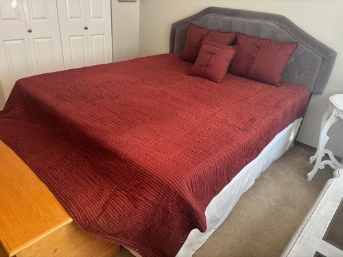 THE COMPANY STORE TRAPUNTA KING PATCHWORK COTONE A RIGHE REVERSIBILE VINTAGE 5PZ#126 - Foto 10 di 21