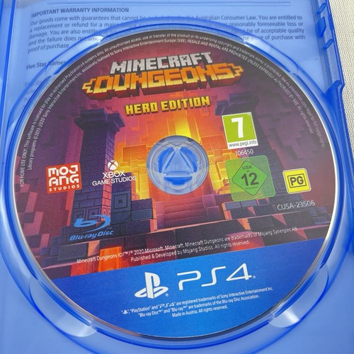 Minecraft: Dungeons Hero Edition Sony Playstation 4 PS4 VGC - Picture 9 of 11