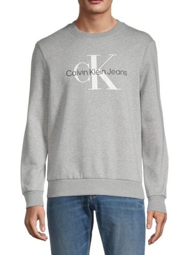 Calvin Klein Men's Logo Sweatshirt - Grey - Size XL - Picture 3 of 4
