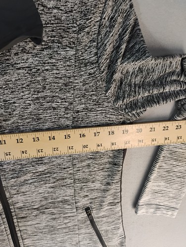 T by Talbots Womens Jacket MP Petite Gray Full Zip Long Sleeve Mock Neck Casual - Picture 4 of 9