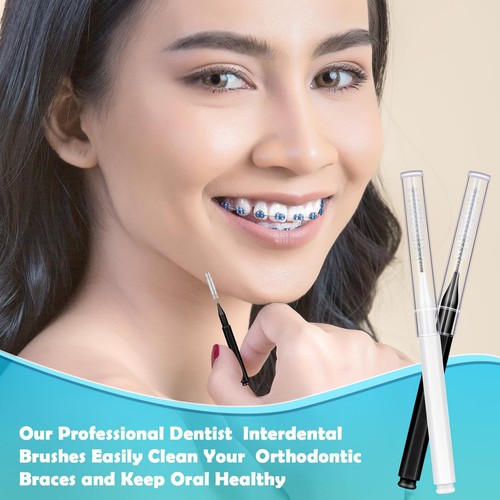 MAPVOLUT 120Pcs Interdental Brush, Braces Brush Toothpicks with Soft Bristles... - Picture 5 of 7