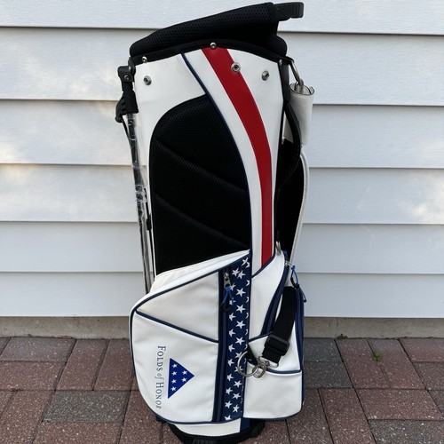NEW Folds of Honor Budweiser Golf Stand Bag White Red Blue 5 Way Dividers - Picture 6 of 8