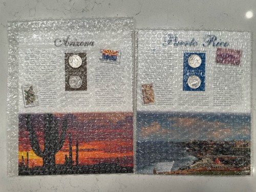 D+P Quarter Fleetwood Panel NM-MT Lot Of 45 Quarters Of The Fifty States - Afbeelding 23 van 24