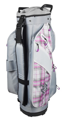 New Hot-Z Golf Ladies 4.5 Cart Bag Pink Plaid - Picture 3 of 4