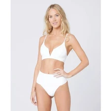 L*Space Bikini Set Siren Top Desi Bottom in White Size XS