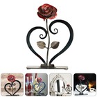 Artificial Flower Adorn Rose Flower Figurine Acrylic Rose Crafts Valentine Gift