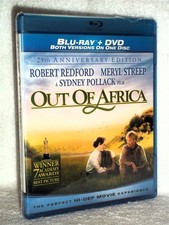 Out of Africa (Blu-ray/DVD, 2010) Robert Redford Meryl Streep Sydney Pollack