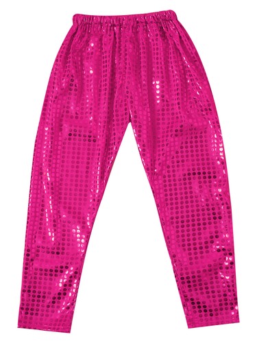 Girls Boys Glitter Sequins Hip Hop Jazz Street Modern Pants Sweatpants Trousers - Picture 45 of 252