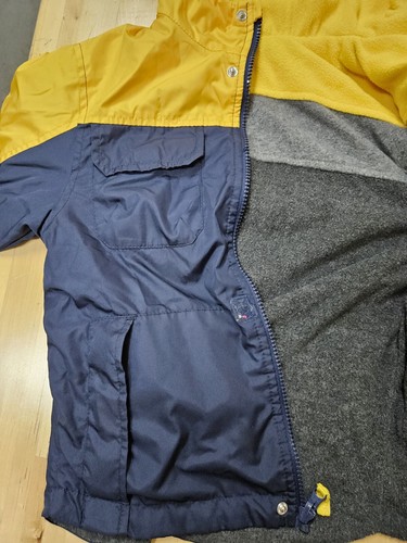 Carter's Hooded Fleece Lined Jacket SZ Boy Youth M 5 6 XS yellow navy stripesS - Picture 5 of 10