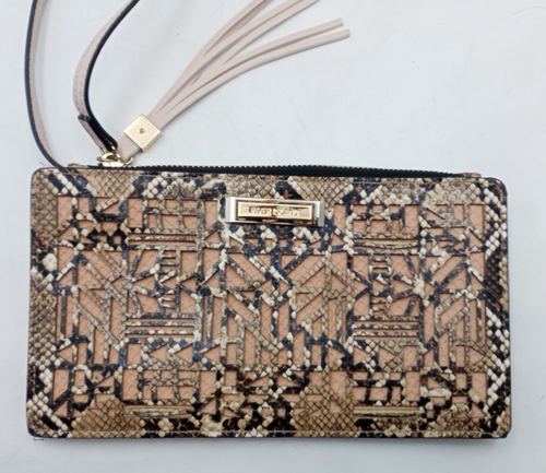 River Island Brown Snake Pattern Clutch Purse Shoulder Bag Handbag 22.5x12.5 cm - Picture 4 of 19