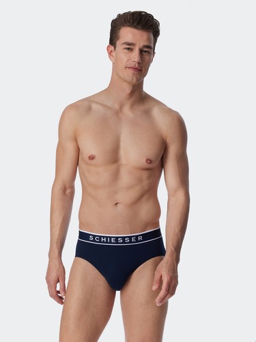 Pack de 3 bragas Schiesser para hombre cintura elástica mezcla de algodón suave suave - Imagen 15 de 17