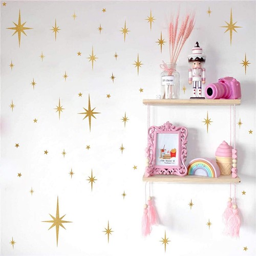 Star Wall Stickers Girls Room Wall Decals (116Pcs) Sparkle Wall Sticker Stick an - Picture 4 of 8
