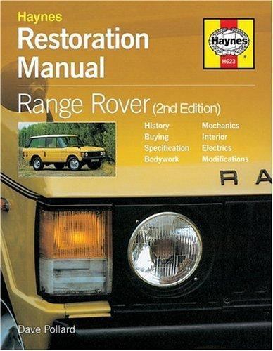 RESTORATION MANUAL RANGE ROVER (RESTORATION MANUALS) By Dave Pollard - Hardcover - Foto 1 di 1