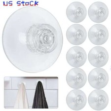 10 Pack Suction Cups Hook for Glass Table Tops, Rubber Transparent Sucker Pads