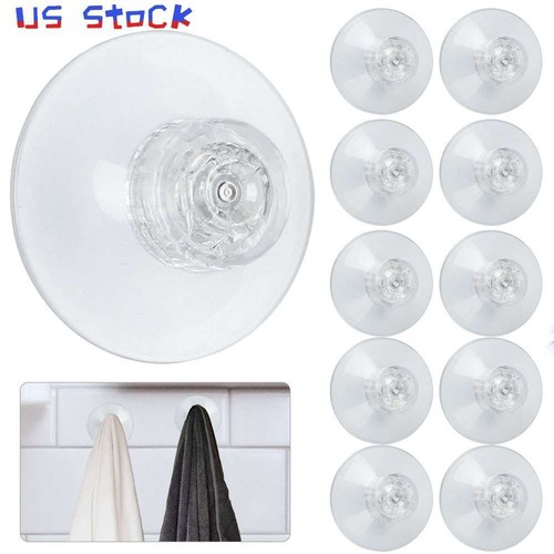 10 Stück Saugnäpfe Haken für Glastischplatten, Gummi Transparent Saugpads - Bild 1 von 12