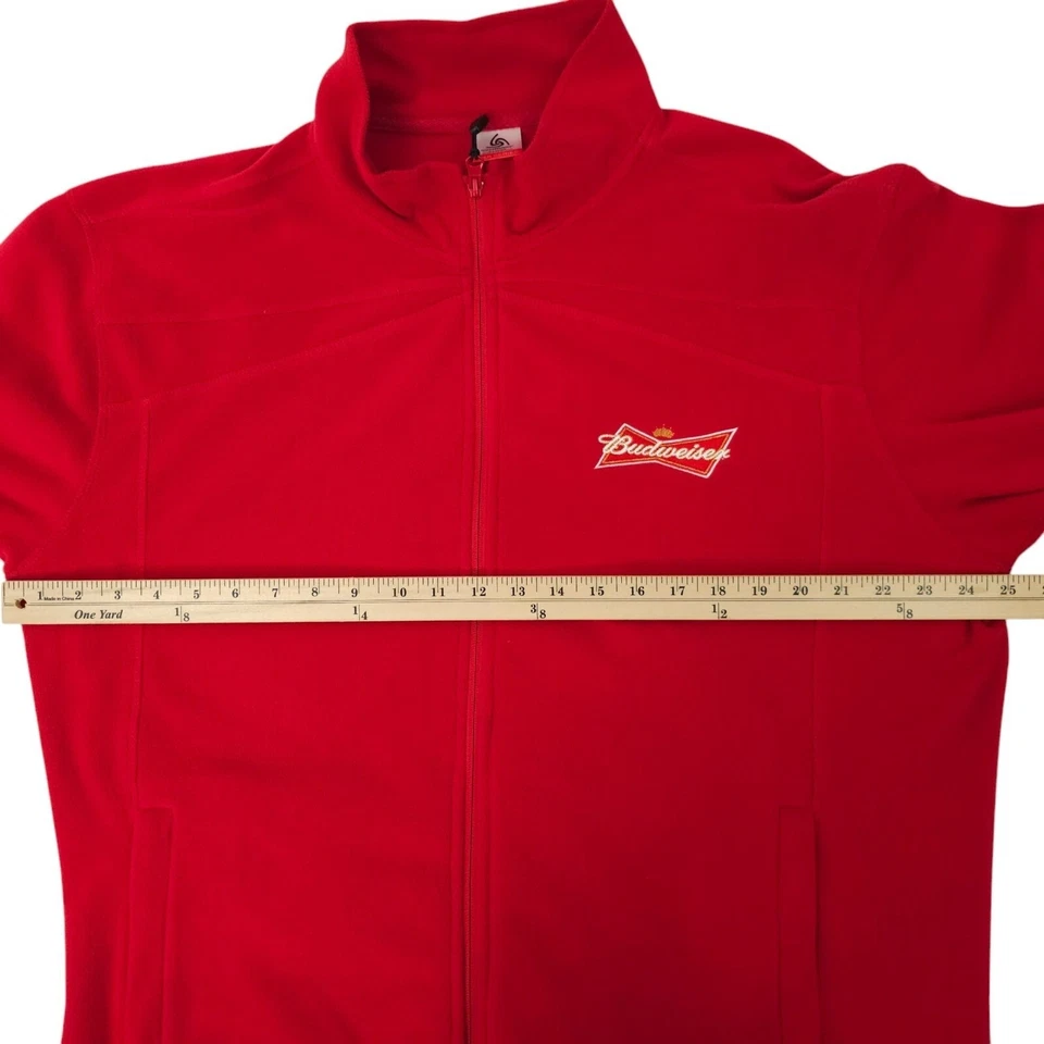 Jaqueta de lã masculina Budweiser logotipo bordado GG zíper completo roupas Colorado - Imagem 4 de 4