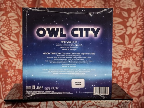 SEALED Owl City Fireflies Good Time BLUE vinyl 7" Singles Day midsummer ocean - Foto 2 di 3