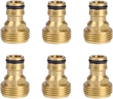 6 Pieces Brass Male Thread Hose Nozzle Quick Connect Adapter