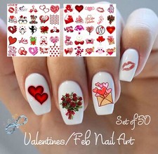 Valentines Waterslide Nail Decals Set Of 50 Instructions  Bonus