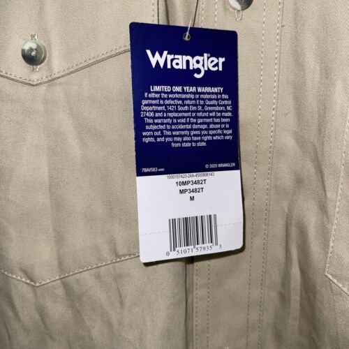 Wrangler Men's Painted Desert Solid Twill Long Sleeve Button Down Shirt - Picture 4 of 5