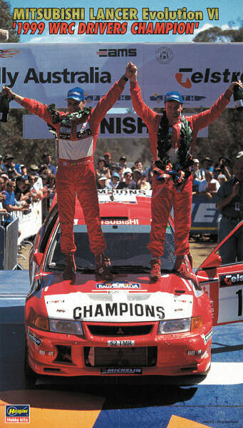 Mitsubishi Lancer Evolution VI 1999 WRC Drivers Champion Plastic Kit 1:24 Model Mitsubishi Lancer Evolution VI 1999 WRC Drivers Champion Plastic Kit 1:24 Model