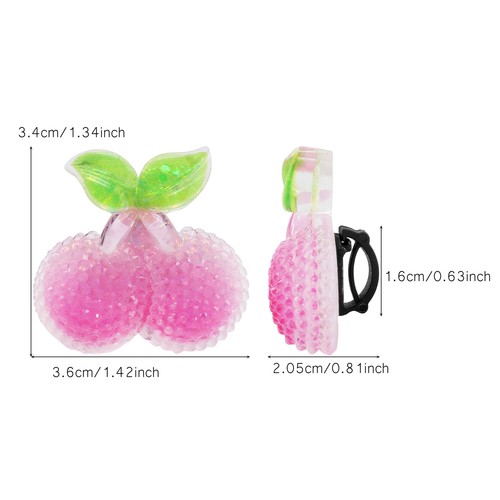 Resin Cherry Shoe Charms Sparkling 3D Fruit Shoelace Buckle Clip for Women&Teens - Picture 8 of 15