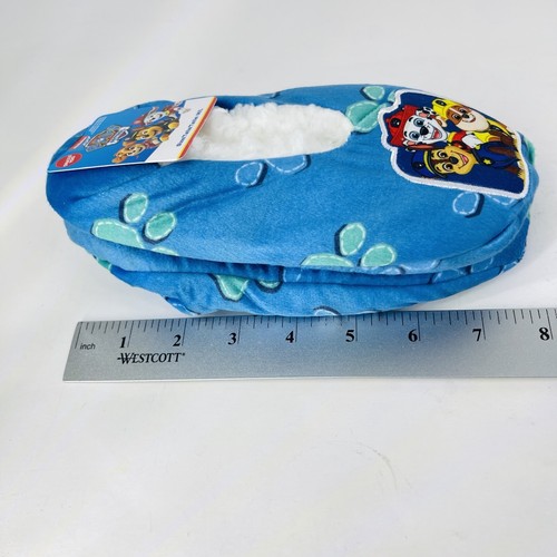 Paw Patrol Blue Snuggle Toes Sherpa Fleece Gripper Slipper Socks Sz M L - Picture 8 of 12
