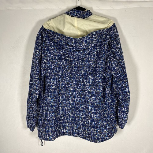 Nike Vintage blau gemustert y2k Windbreaker Anorak Jacke Kapuze Größe Large - Bild 2 von 9