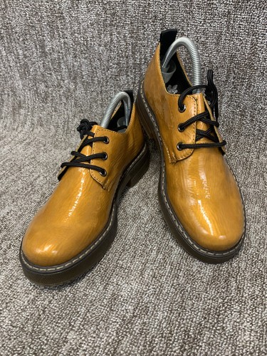 Rieker Patent Leather Shoes Yellow / Mustard Lace Up Ladies Size UK 6 EU 39 - 第 2/20 張圖片