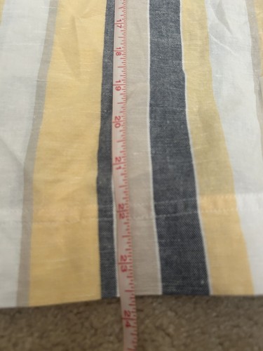 NWT LIZ CLAIBORNE Sleeveless Striped Blue/Yellow/Tan Linen Blouse- Size Large - Picture 9 of 9