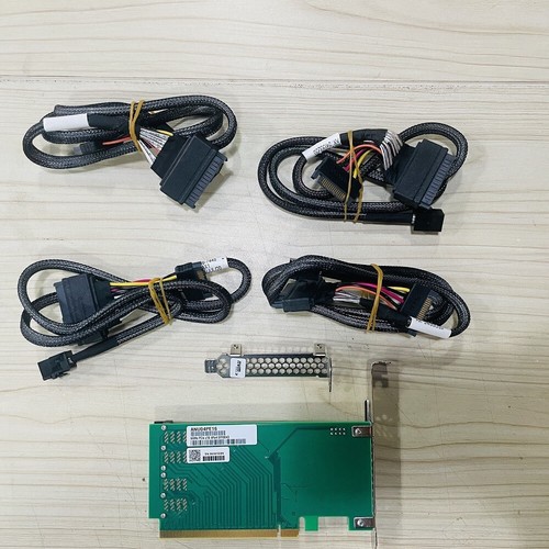 U.2 NVMe SSD SFF8643 auf SFF-8639 NVMe U.2 mit Kabel PCIe x16 Quad Port Adapter - Bild 2 von 5