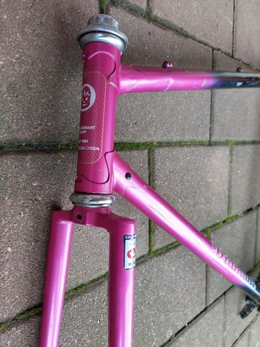 DDR Fahrrad Diamant Sportrad Rennrad RahmenColumbus Rohrsatz Gemufft Rh55 Selten - Bild 6 von 13