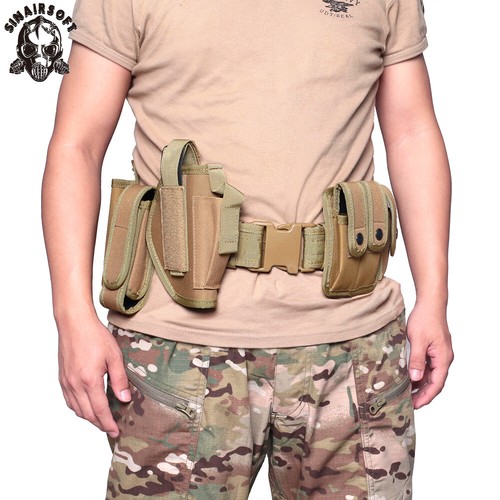Tactical Police Security Guard Modular Law Enforcement Equipment Duty Belt TAN - Picture 2 of 7