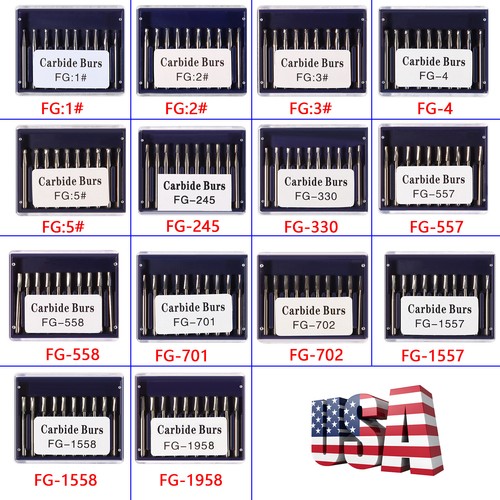 Dental Trimming/Finishing Gold FG Burs Tungsten Carbide High Speed - 第 6/74 張圖片