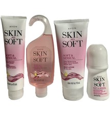 Avon Skin So Soft and Sensual 4 Sets -Body Cream/shower Gel/ Hand Cream /Roll On